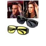 2 HD Night Vision Glasses Black & Yellow