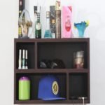 Wall Hanging Shelf Dark Brown in Lasani Board