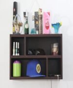 Wall Hanging Shelf Dark Brown in Lasani Board