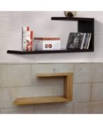 wall decoration in wood polish Design Brown