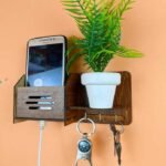 Wood Key Holder 3 Hocks Home Decoration Keys Stand