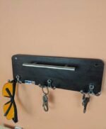 Small Cloth Hanger & Key Rack stand Black - Image 2