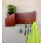 Stylish wall mounted key rack Wood