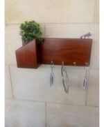 Stylish wall mounted key rack Wood - Image 4