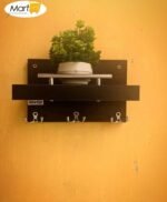 Cloth Hanger & Key Rack stand Black Key Holder  Wall Hanger for Hanging Keys