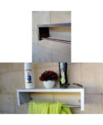 Bathroom Towel Rack Black & white color