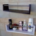 Bathroom & kitchen Organizer Rack White & Black