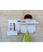 Cloth hanger and keychain hanger white