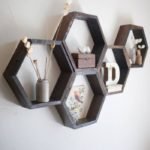 Home Decor Hexagon Honeycomb 5 pc Black