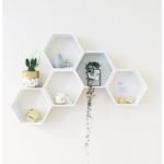 Home Decor Hexagon Honeycomb 5 white pc