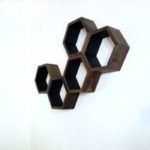 Home Decor Black Hexagon Honeycomb 5pc