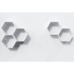 Home Decor Hexagon 5pc white Honeycomb