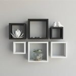 Home Decor Shelf 6 pc white & Black