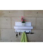 Wall Mounted Key Rack Hanging Stand Key Holder white - Image 4