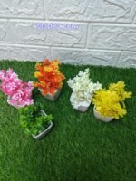 Pack of 3 Mini Plant Artificial Decoration Piece with pot Best for home & Office Decoration purpose - Image 3