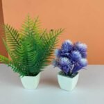 Pack of Two home Decoration artificial Plant with pot  Reddish color