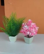pack of Two Decoration Plant with pot Plant Red color Best for home Decoration - Image 2