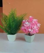 pack of Two Decoration Plant with pot Plant Red color Best for home Decoration