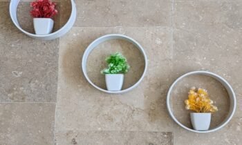 Artificial Flower pots Pack of 3 Round ring Shape