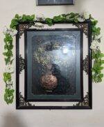 Home Decor Green Leaves Colorful Artificial White Rose Hanging Silk Flowers - Image 2