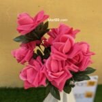 1 Bunch of Artificial Pink Rose Home Office Party Decoration