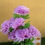 1 Bunch of Artificial Purple Marigold  flower Home Office Party Decoration