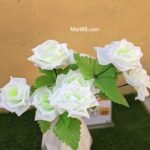 1 Bunch of Artificial White Rose Gullab  Home Office Party Decoration