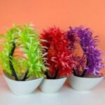 3 Plant Artificial Decoration Piece with pot Best for home Decoration