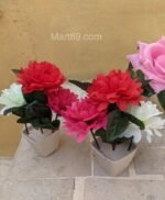 One Pc artificial Flower Pot with 3 Flowers - Image 2