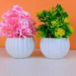 Pack of 2 Stylish Home Decor Artificial Flower Plant Set