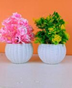 Pack of 2 Stylish Home Decor Artificial Flower Plant Set