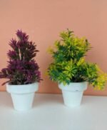 Pack of 2 Stylish Home Decor Artificial Plant Set same as picture - Image 4