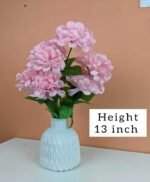 Artificial flowers white plastic pot with Different color Bunches - Image 2