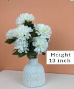 Artificial flowers white plastic pot with Different color Bunches - Image 7