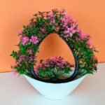 Green and pink Home Decor Artificial plants and Flower