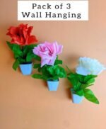 Pack of 3 Different Rose Design wall Hanging
