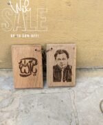 Pack of 2 Laser cutting keychain both side printed YA ALLAH & Imran Khan image printed key ring - Image 2