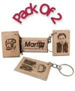 Pack of 2 Laser cutting keychain both side printed YA ALLAH & Imran Khan image printed key ring