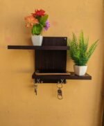 Wall Decor Shelf Mobile charging stand & Key holder - Image 2