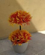 Orange Round shape Home Decor Artificial plants and Flowers - Image 2