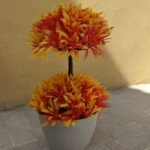 Orange Round shape Home Decor Artificial plants and Flowers