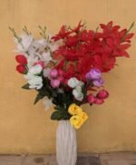Plastic Artificial Flower & Bouquet With  white Pot - Image 2