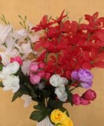 Plastic Artificial Flower & Bouquet With  white Pot - Image 4