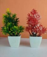 Pack of 2 Green and Red  Artificial plant