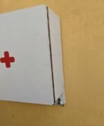 Multi purpose wall mounted wooden first aid box Security locker plus keys holder - Image 2