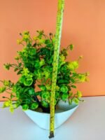 Artificial Mini Potted Plant with Yellow Flowers Decorative Faux Greenery in White Pot - Image 2