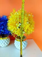 Pack of 3 Artificial Plants Durable white Plastic with a golden accent - Image 3